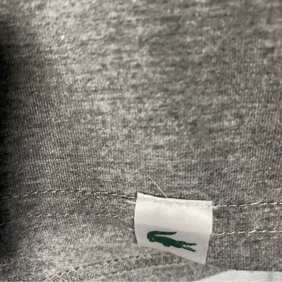 Lacoste Polo Shirt Grey Regular Fit Short Sleeve Spell out Y XXL Preppy - Picture 9 of 11